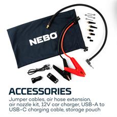 NEBO Assist Air - Jump Starter med luftkompressor & Powerbank NEB-PBK-0004-G, 5060945230684