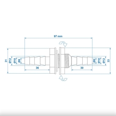 Pro Plus vattenslanganslutning 1/2" - 12 mm